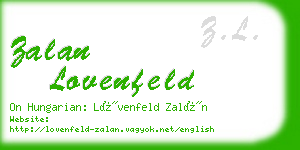 zalan lovenfeld business card